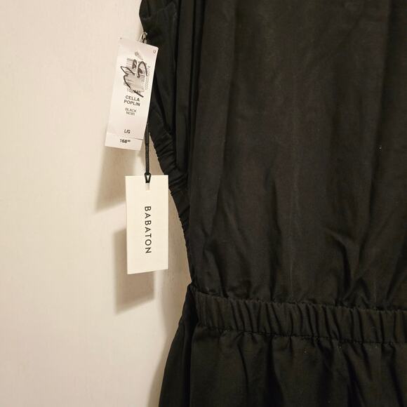 Babaton	Cella Poplin Dress by Aritizia NWT Black, cut out maxi lined size large - Picture 2 of 9